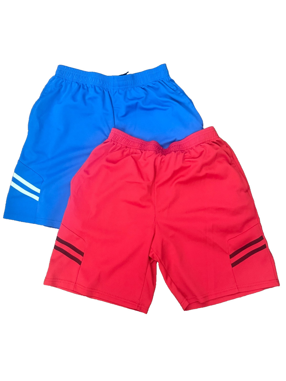 Real Essentials Boys 2 Pair Mesh Active Athletic Performance Basketball Shorts L